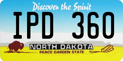 ND license plate IPD360