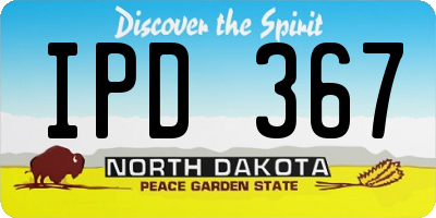 ND license plate IPD367