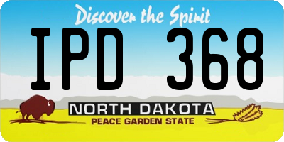 ND license plate IPD368