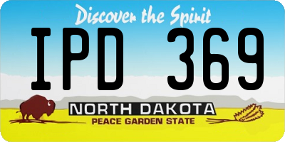 ND license plate IPD369