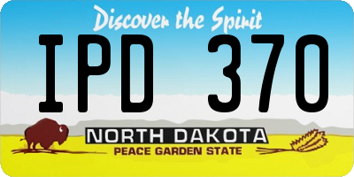 ND license plate IPD370