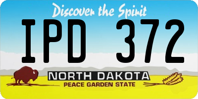 ND license plate IPD372