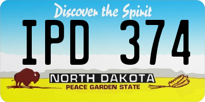 ND license plate IPD374