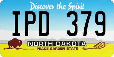 ND license plate IPD379