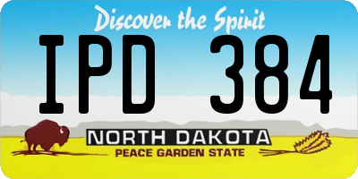ND license plate IPD384