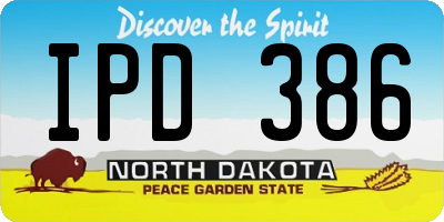 ND license plate IPD386