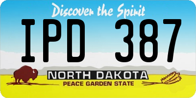 ND license plate IPD387