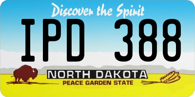 ND license plate IPD388
