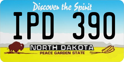 ND license plate IPD390