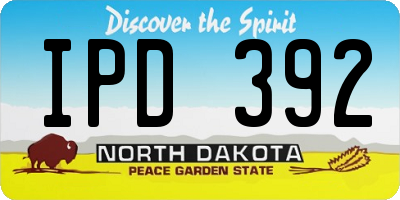 ND license plate IPD392