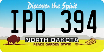 ND license plate IPD394