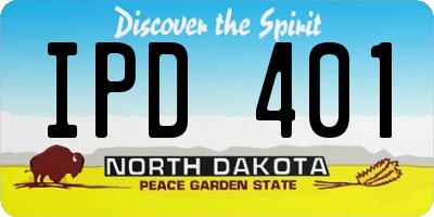ND license plate IPD401