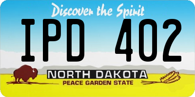 ND license plate IPD402
