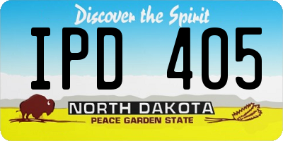 ND license plate IPD405