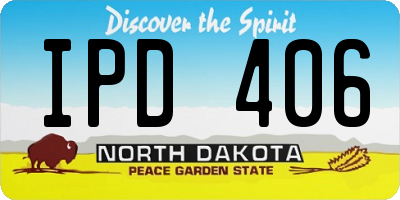 ND license plate IPD406