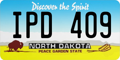 ND license plate IPD409