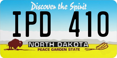 ND license plate IPD410