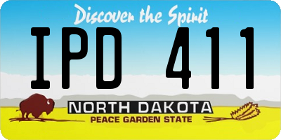ND license plate IPD411