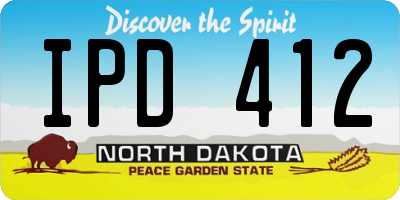 ND license plate IPD412