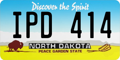 ND license plate IPD414