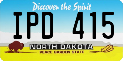 ND license plate IPD415