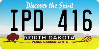 ND license plate IPD416