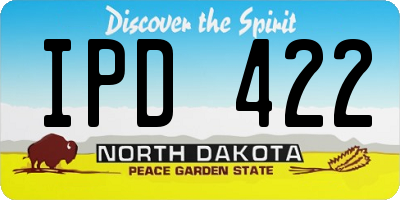 ND license plate IPD422
