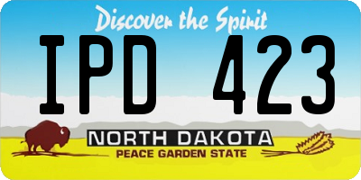 ND license plate IPD423