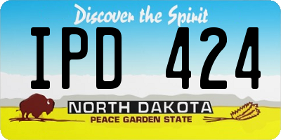 ND license plate IPD424