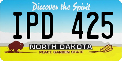 ND license plate IPD425