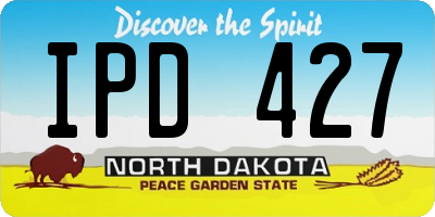 ND license plate IPD427
