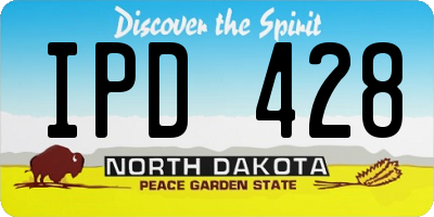 ND license plate IPD428