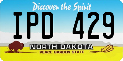 ND license plate IPD429