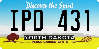 ND license plate IPD431