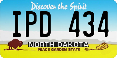 ND license plate IPD434