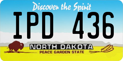 ND license plate IPD436