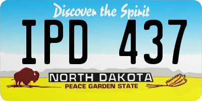 ND license plate IPD437