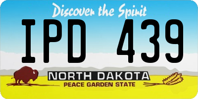 ND license plate IPD439
