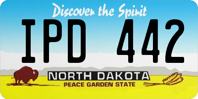 ND license plate IPD442