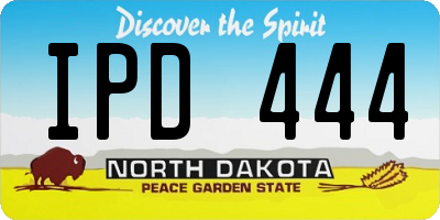 ND license plate IPD444