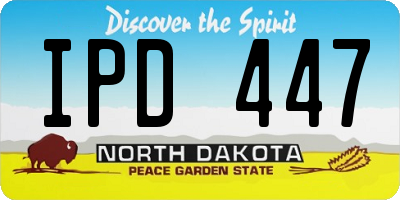 ND license plate IPD447