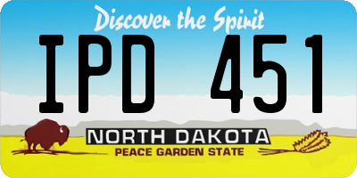 ND license plate IPD451