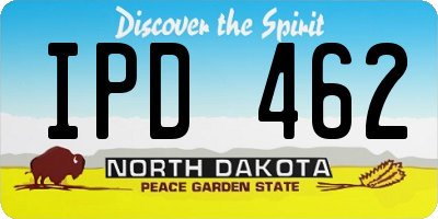 ND license plate IPD462