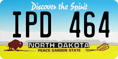 ND license plate IPD464
