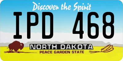ND license plate IPD468