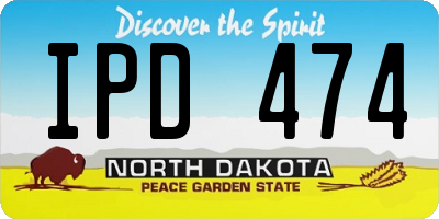 ND license plate IPD474