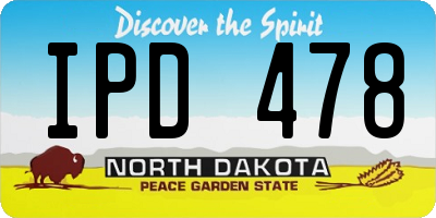 ND license plate IPD478