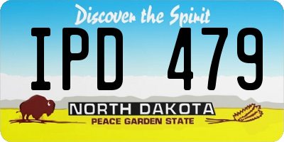 ND license plate IPD479