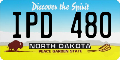 ND license plate IPD480