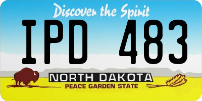 ND license plate IPD483